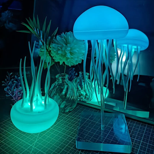 LED Jellyfish Lamp – Color-Changing RGB Voice-Activated Night Light